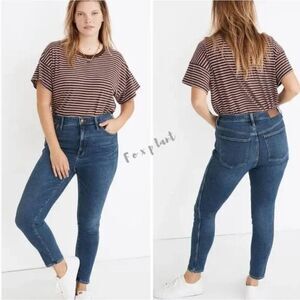 NEW Madewell 10" High-Rise Skinny Jeans in Wendover Wash: TENCEL™, 28‎